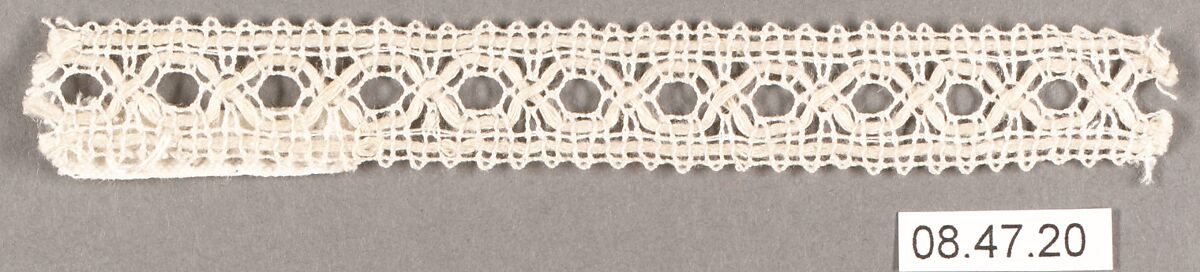 Fragment, Bobbin lace, Swedish, Dalarna 