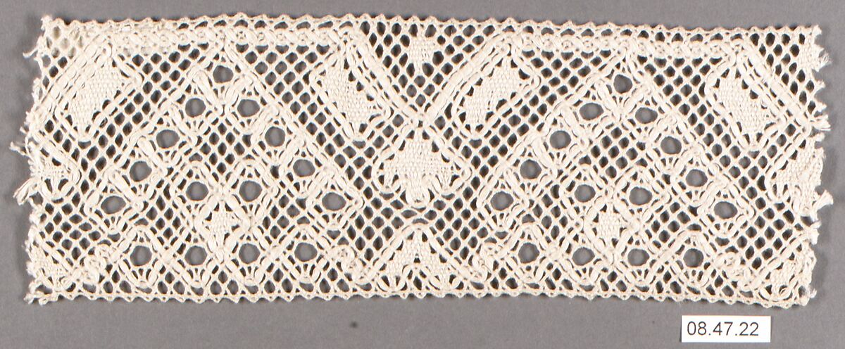 Fragment, Bobbin lace, Swedish, Dalarna 