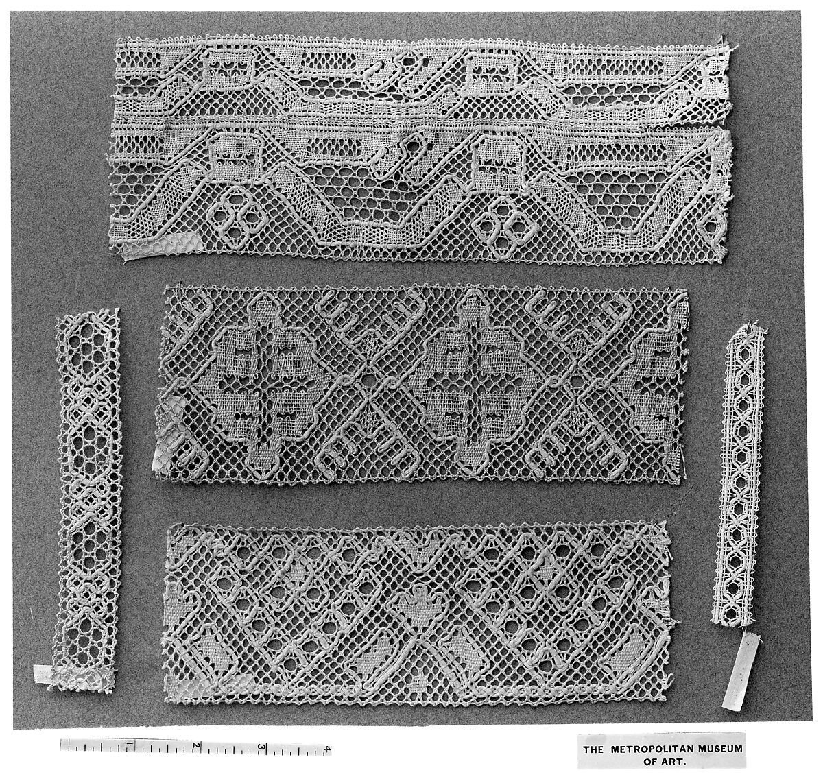 Fragment, Bobbin lace, Swedish, Dalarna