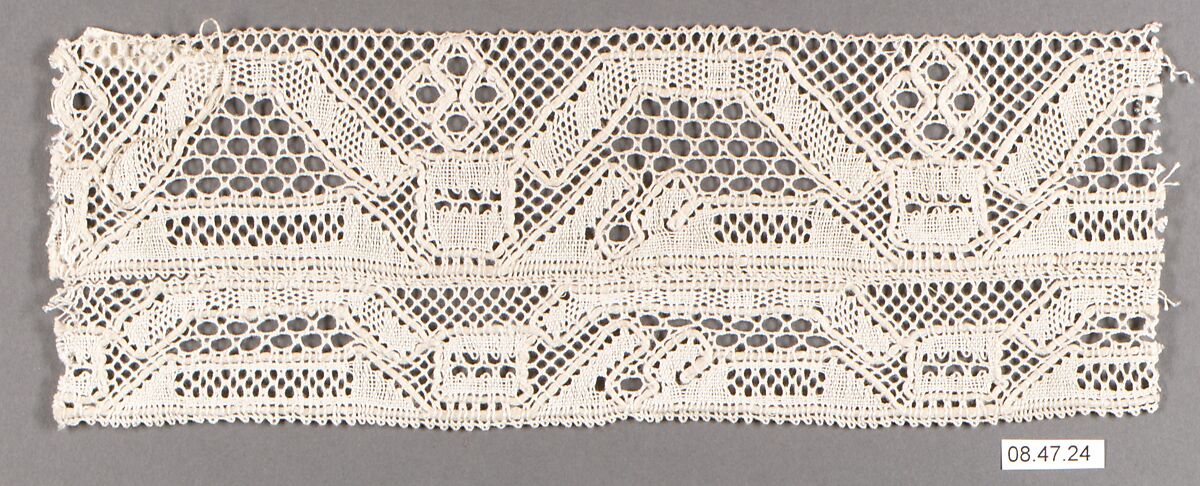 Fragment, Bobbin lace, Swedish, Dalarna 