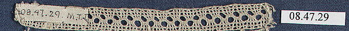 Fragment, Bobbin lace, Swedish, Skane 