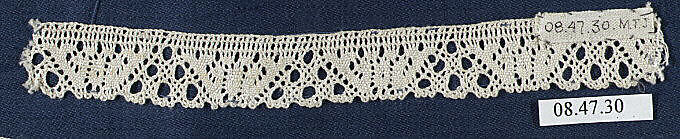 Fragment, Bobbin lace, Swedish, Skane 