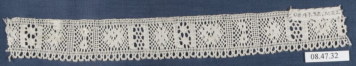 Fragment, Bobbin lace, Swedish, Skane