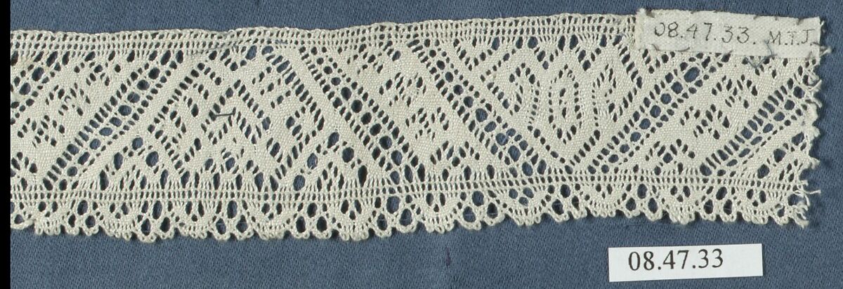 Fragment, Bobbin lace, Swedish, Skane
