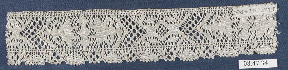 Fragment, Bobbin lace, Swedish, Skane