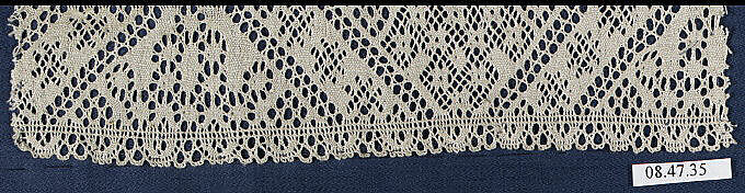 Fragment, Bobbin lace, Swedish, Skane 