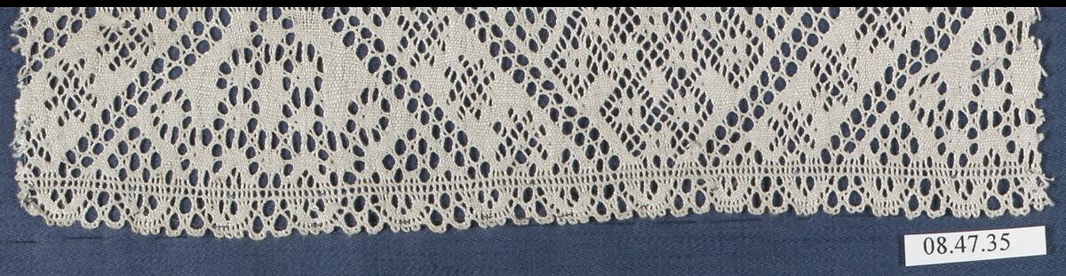 Fragment, Bobbin lace, Swedish, Skane