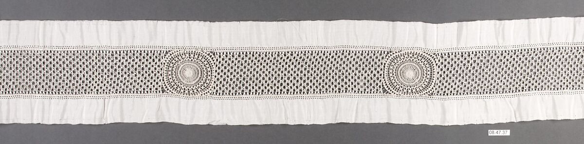 Border, Silk, drawnwork, Spanish, Tenerife