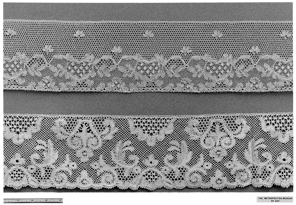 Edging, Bobbin lace, French, Craponne