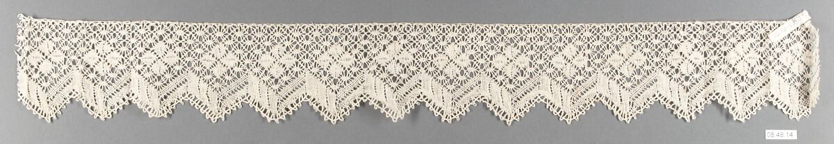 Edging, Bobbin lace, French, Mirecourt 