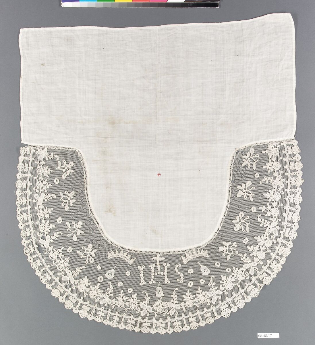 Piece, Linen and cotton, applied, British