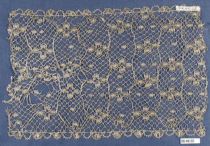 Fragment, Bobbin lace, French 