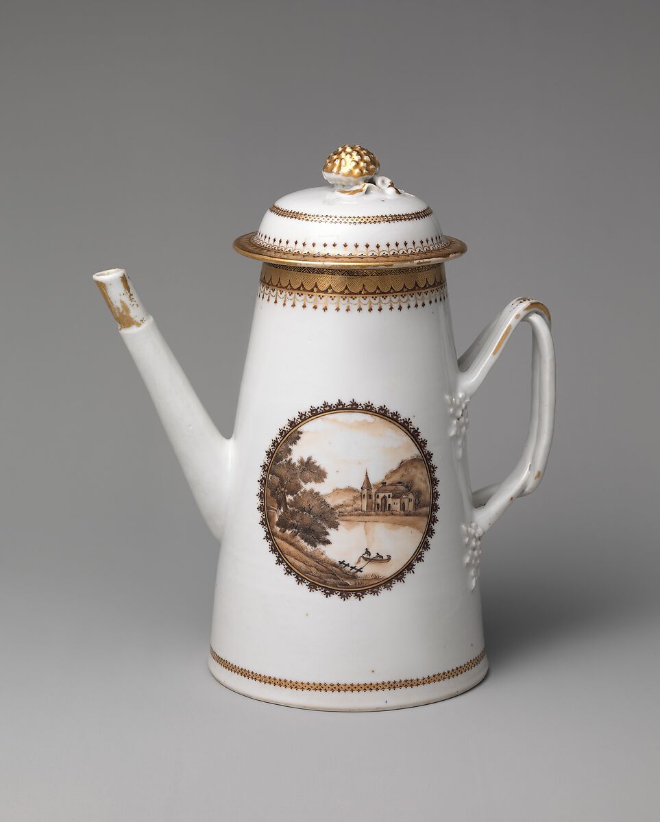 Coffeepot, Porcelain, Chinese 