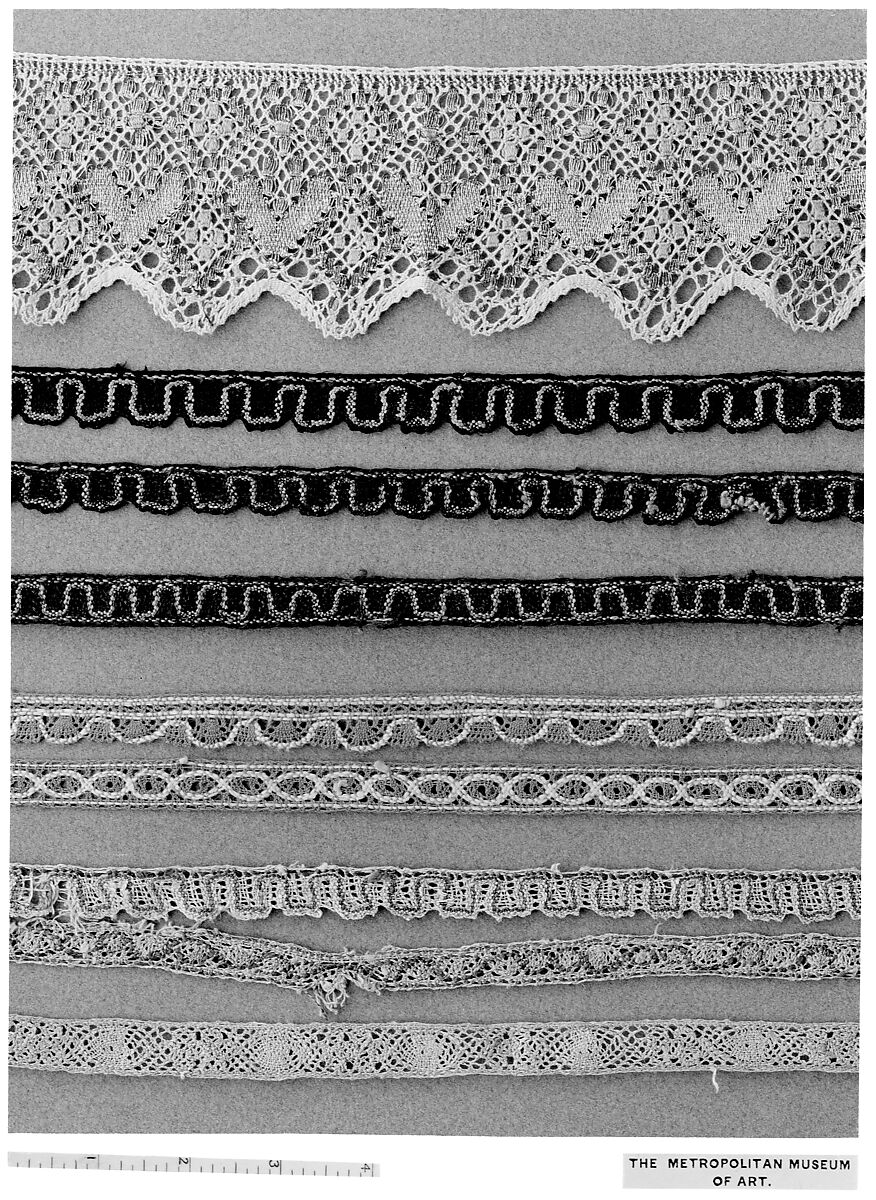 Insertion, Cotton and silk, bobbin lace, Hungarian-Slovak 