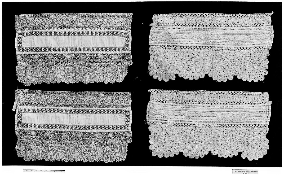 Detail from a cap, Muslin and bobbin lace, Hungarian-Slovak 