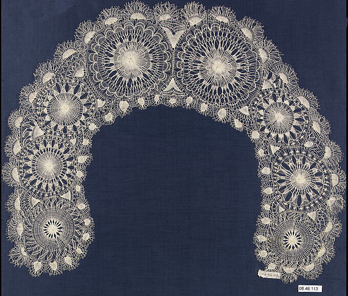 Lace collar, Embroidered net, Paraguayan 