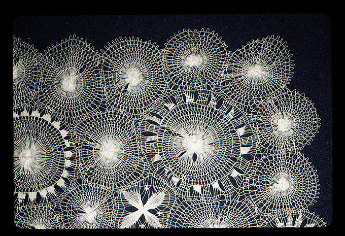 Lace handkerchief, Embroidered net, Paraguayan