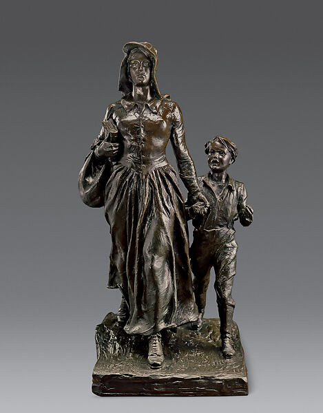 Pioneer Woman, Bryant Baker (American, 1881–1970), Bronze, American 