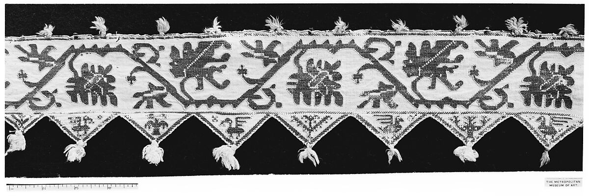 Border, Silk on linen, Italian