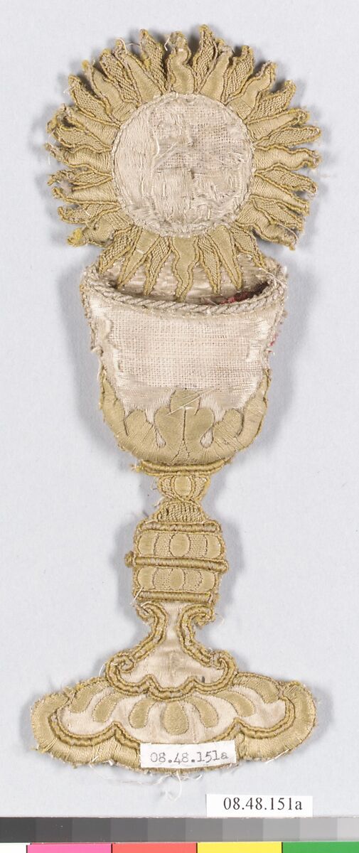 Appliqué, Silk embroidered on silk, Italian