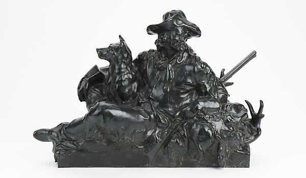 The Hunter (Pioneer Monument sketch), Frederick William MacMonnies (American, New York 1863–1937 New York), Bronze, American 