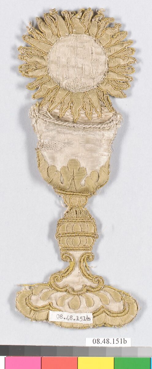 Appliqué, Silk embroidered on silk, Italian