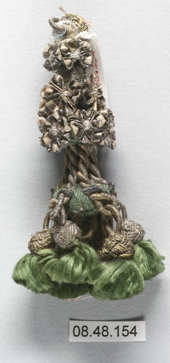 Tassels (3), Silk and metal thread, French