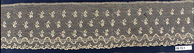 Fragment, Needle lace, point d’Alençon, French 