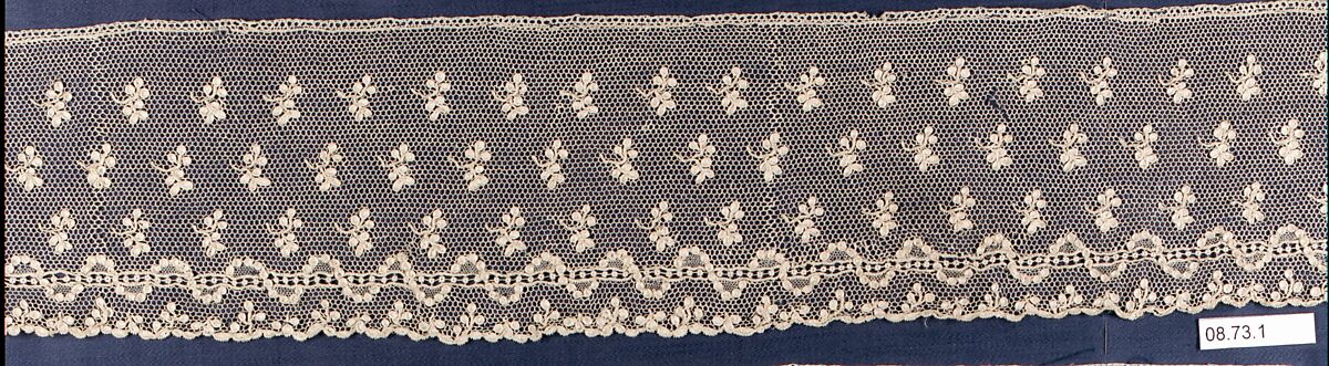Fragment, Needle lace, point d’Alençon, French