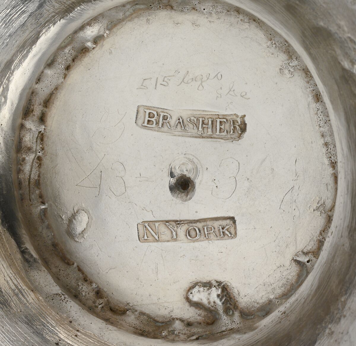 Coffeepot, Ephraim Brasher (American, baptized 1744–1810), Silver, American