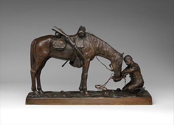 The Last Drop, Charles Schreyvogel (1861–1912), Bronze, American 