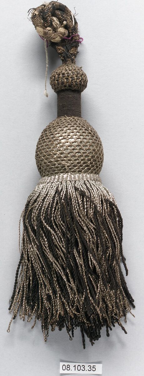 Tassel, Silk and metal thread, French 