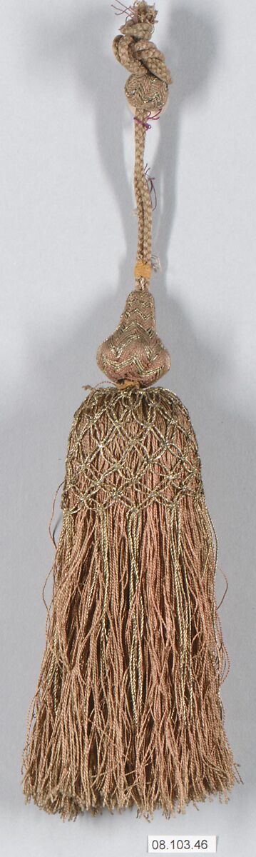 Tassel, Silk and metal thread, French 