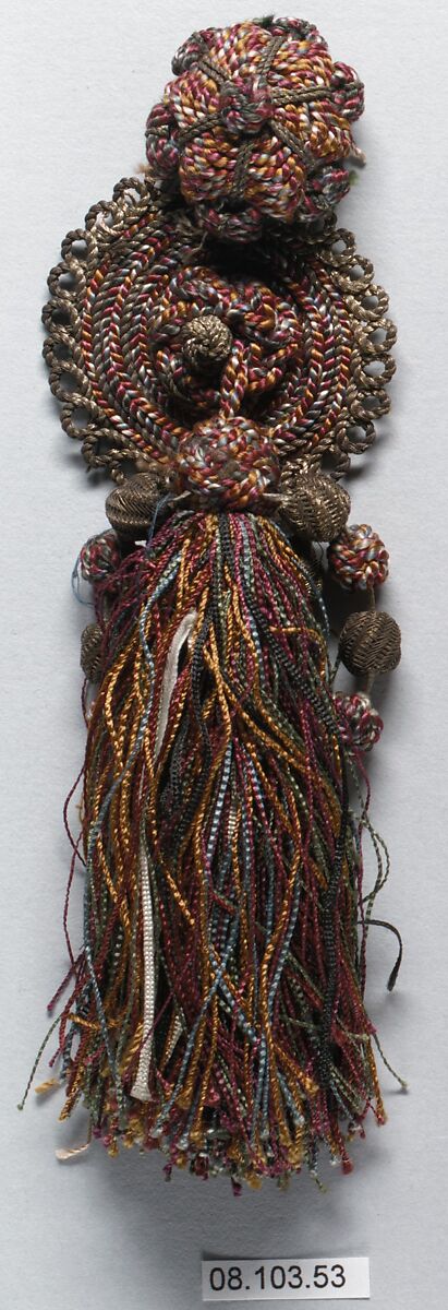 Tassel, Silk and metal thread, French 