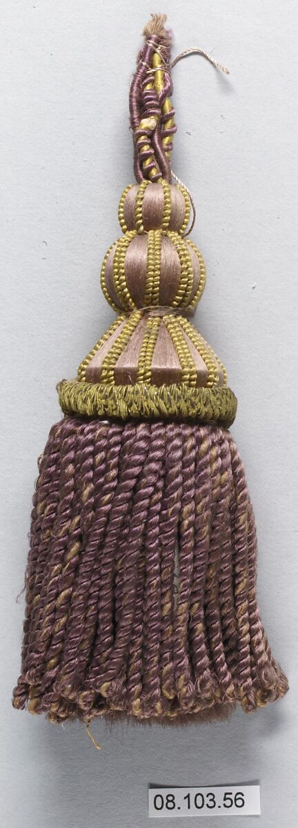Tassel, Silk, wool and metal thread, French 