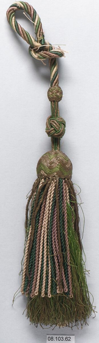 Tassel, Silk and metal thread, French 