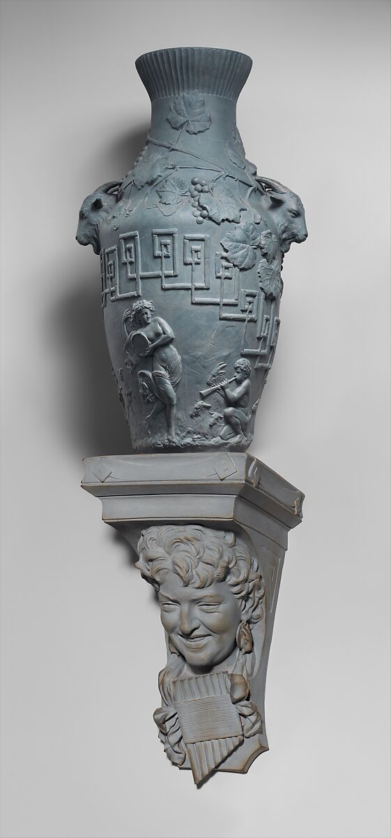 Bracket, Ott and Brewer (American, Trenton, New Jersey, 1871–1893), colored parian porcelain, American