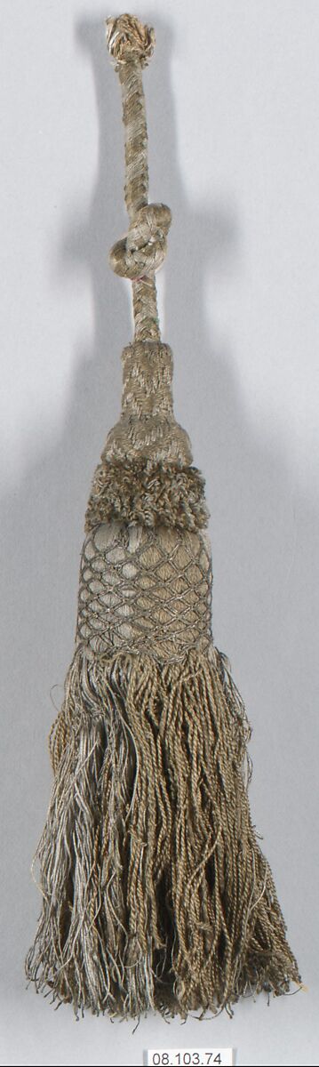 Tassel, Silk and metal thread, French 