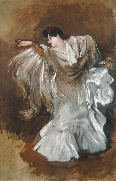 La Carmencita Dancing, John Singer Sargent (American, Florence 1856–1925 London), Oil on canvas, American 