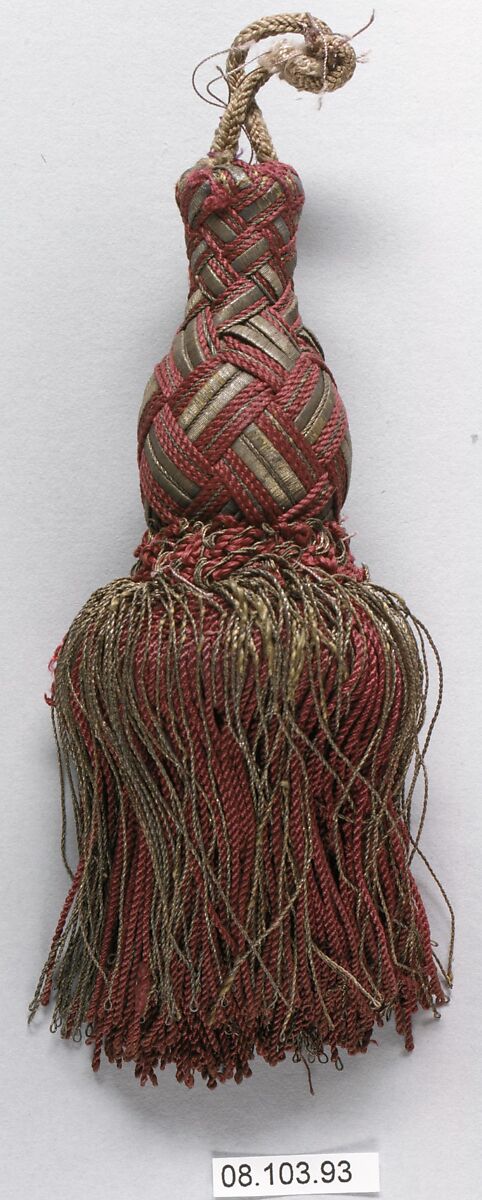 Tassel, Silk and metal thread, French 