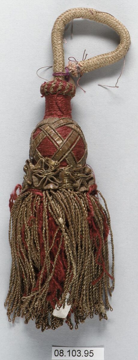 Tassel, Silk and metal thread, French 