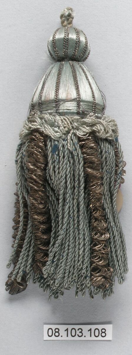 Tassel, Silk and metal thread, French 