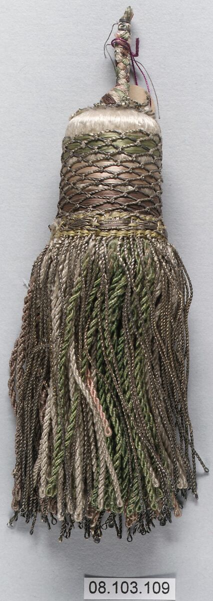 Tassel, Silk and metal thread, French 