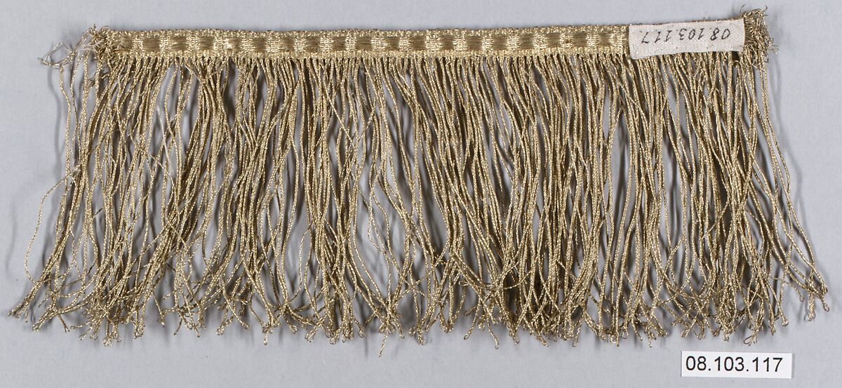 Fringe, Metal thread, probably European 