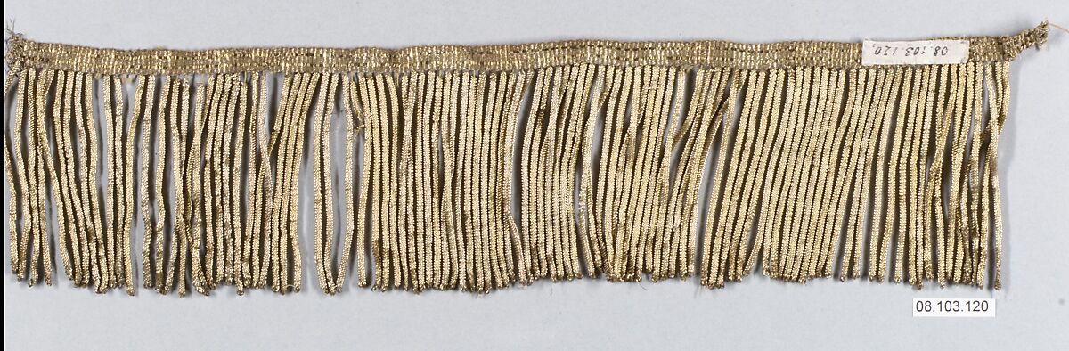 Fringe, Metal thread, probably European 