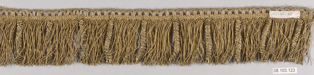 Fringe, Metal thread, probably European 