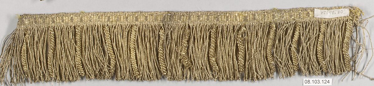 Fringe, Metal thread, probably European 