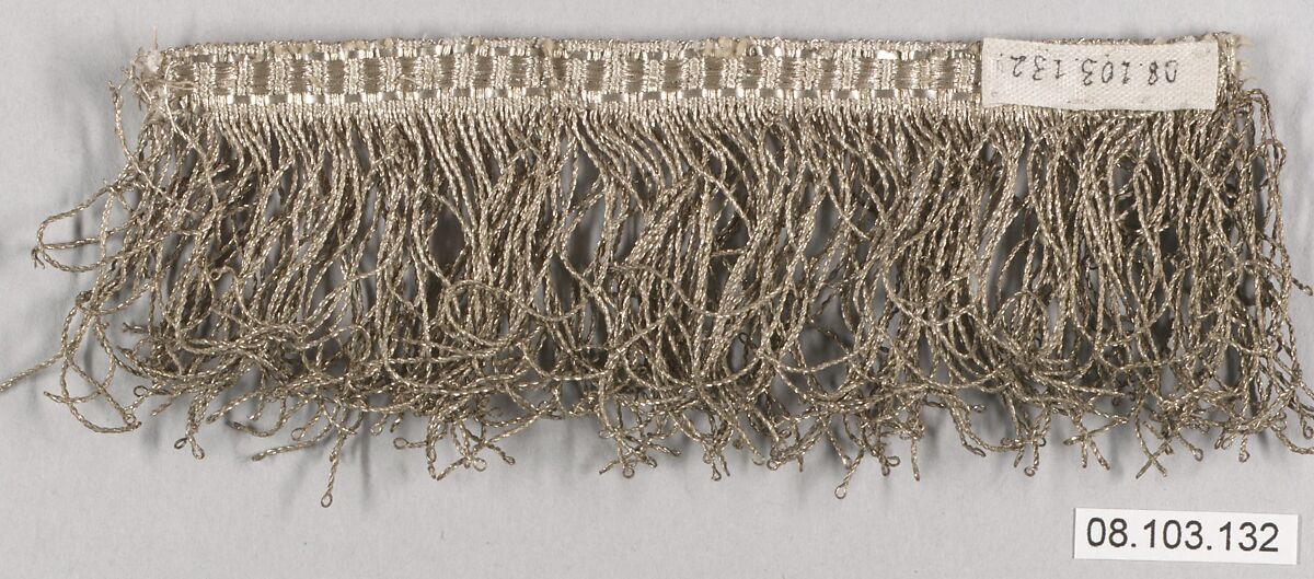 Fringe, Metal thread, probably European 