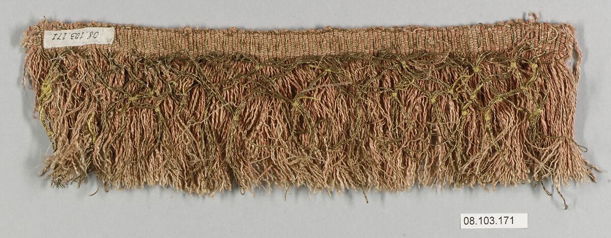 Fringe, Silk and metal thread, probably European 