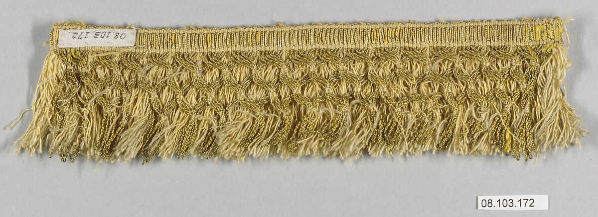 Double fringe, Silk and metal thread, European 
